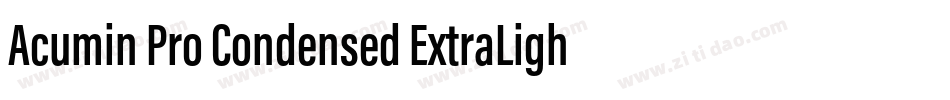 Acumin Pro Condensed ExtraLight字体转换